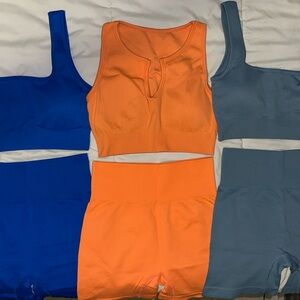 Colorful Ribbed Activewear Set